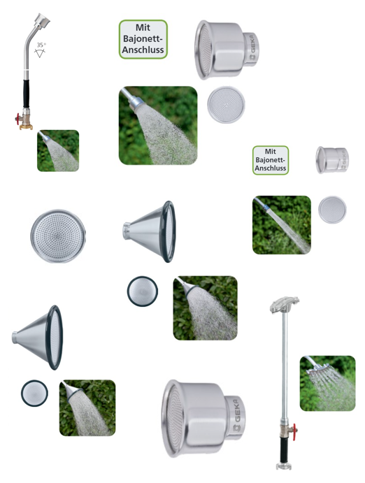 GEKA plus- Gieß und Brauseköpfe